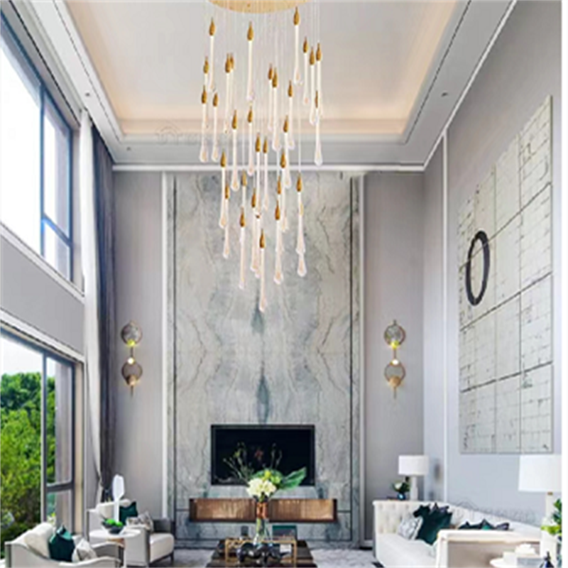 Living room Villa Water Drop Art creative restaurant bar crystal chandelier