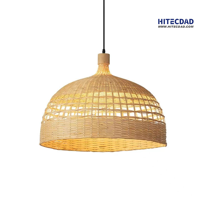 Suspension Light Woven ແລະ Bamboo Pendant Lamp
