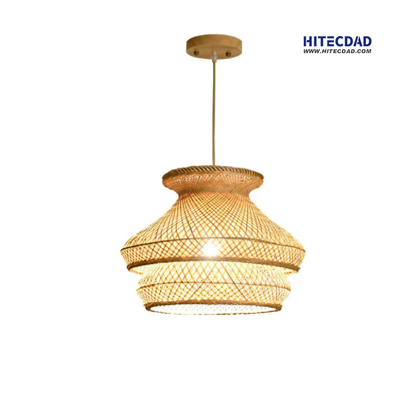 High quality natural wicker chandelie
