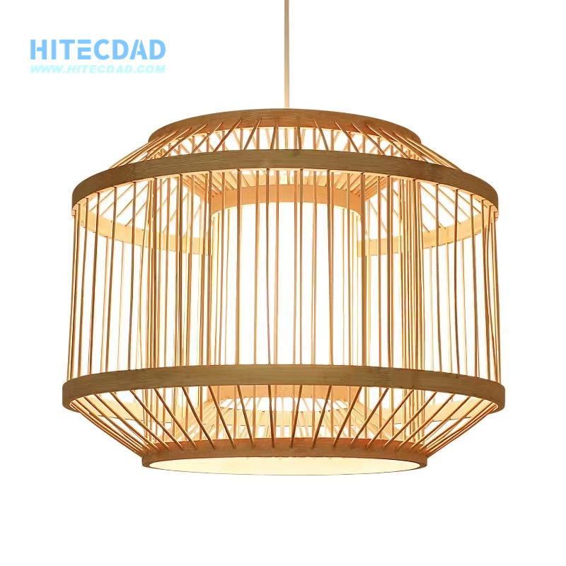 Lampa z tkaniny bambusowej Żyrandol do japońskiej restauracji, herbaciarni