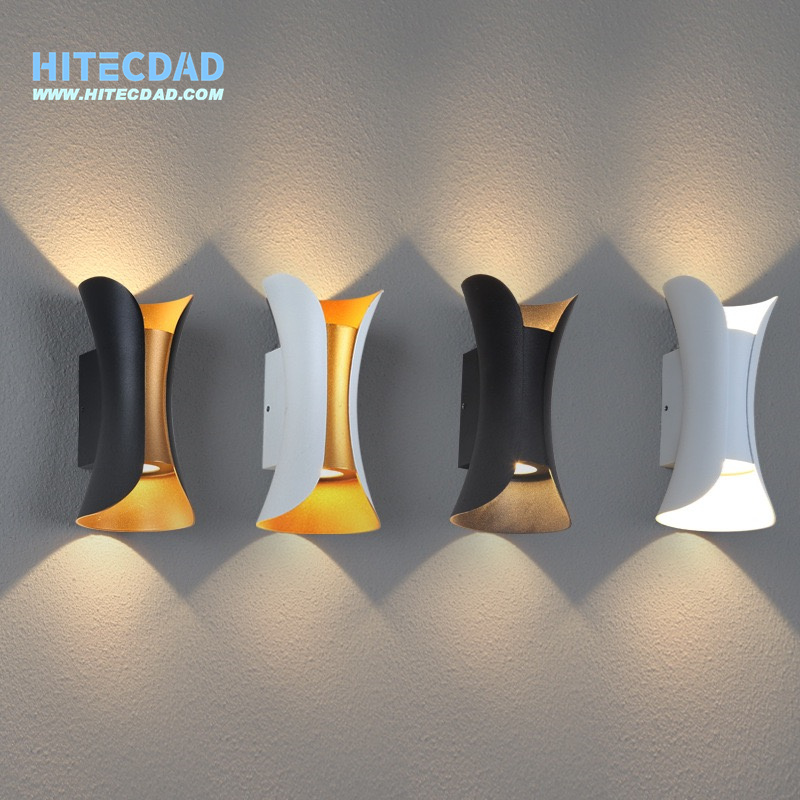 LED villas priekšnama pagalma āra dubultā galvas sienas gaisma