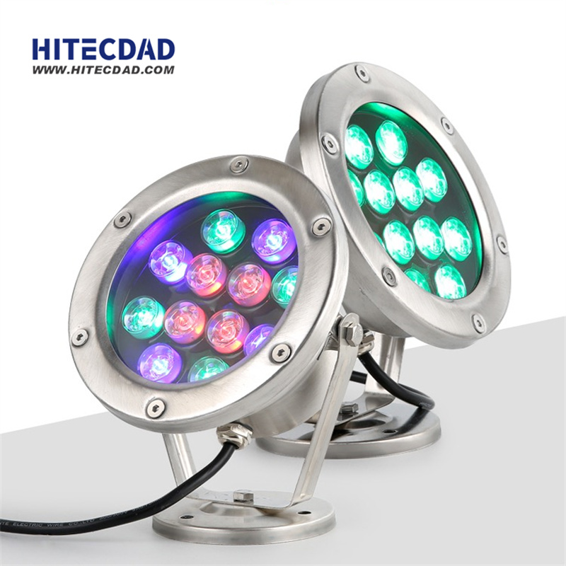LED წყალგაუმტარი თევზის აუზის ფერადი ჩამარხული შუქი