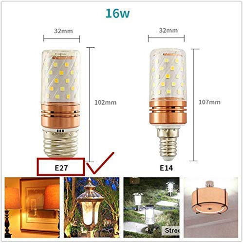 12W E27 LED-lampa trefärgad (varmvit, kallvit, naturvit)