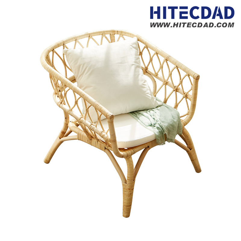 Scaun de canapea din rattan simplu, modern, nordic, pentru uz casnic, scaun de canapea leneș, pentru curte hotelieră