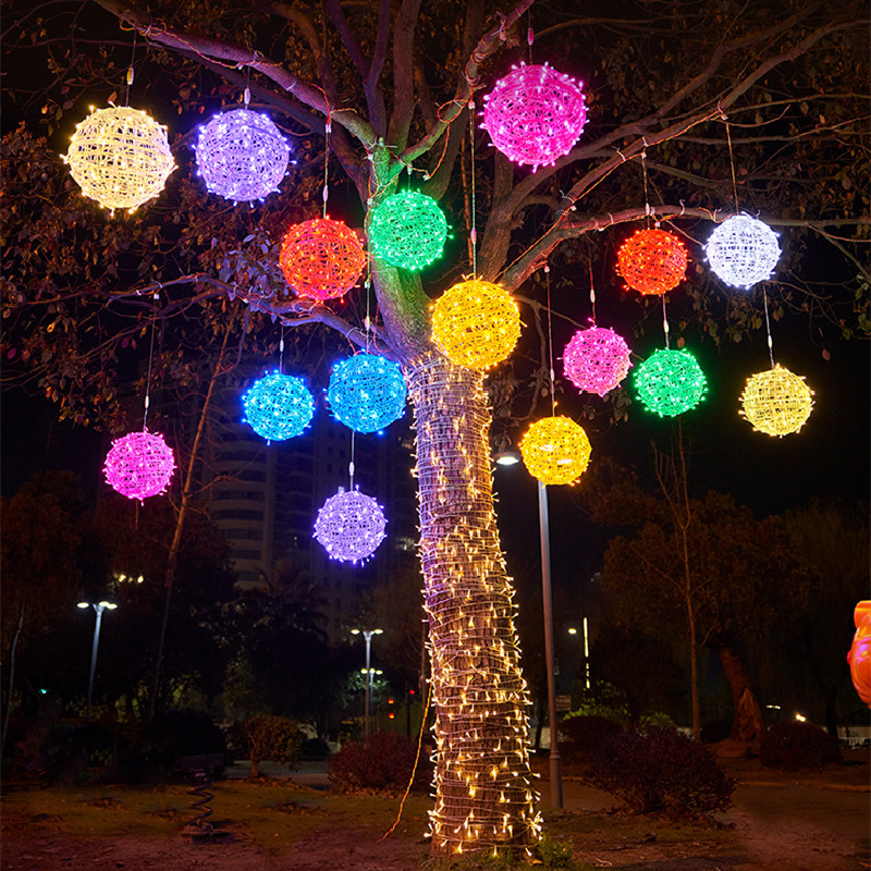 HITECDAD outdoor Hiasan Lansekap Lampu Big Lampu Ball pikeun Perayaan Libur