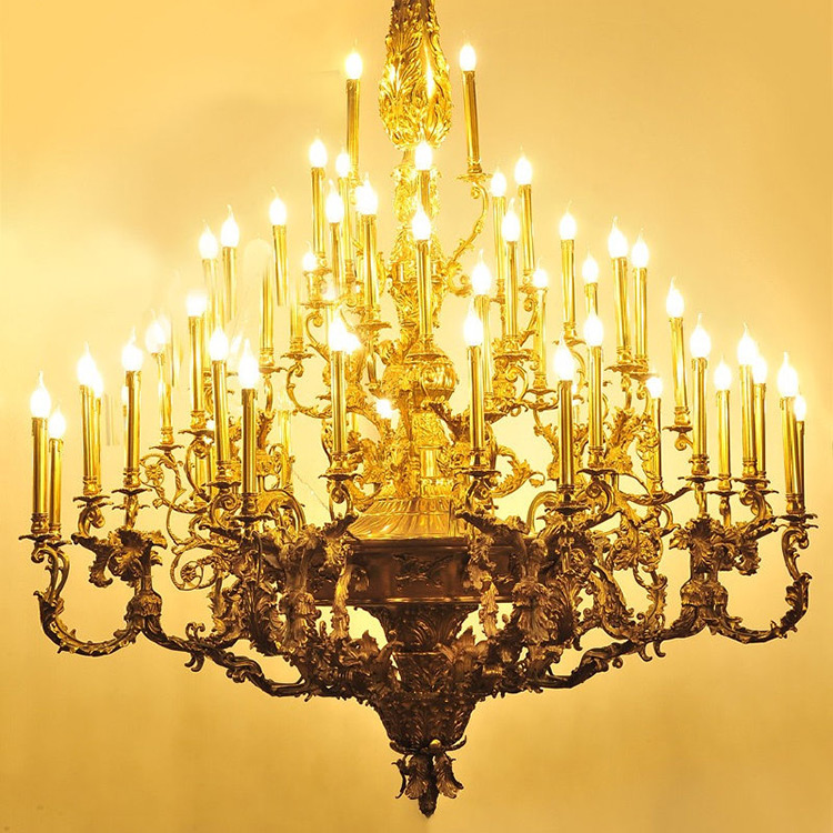 HITECDAD Vineyard Tail E14 LED-lampa Mässingskrona Lyx Palace Lobby Dekorativt ljus