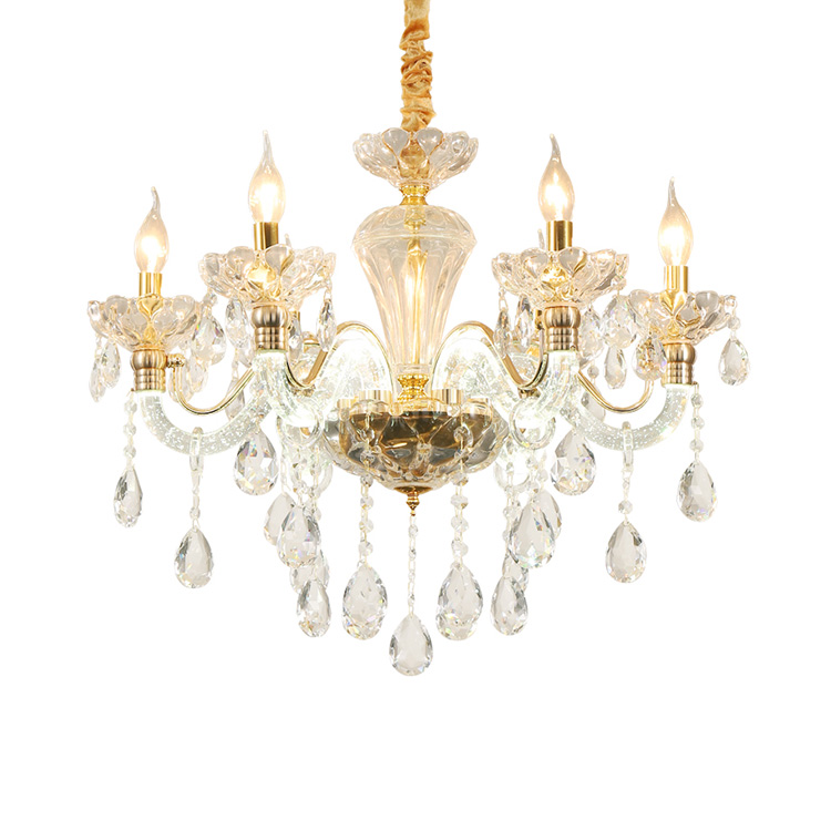 HITECDAD Lampadario di cristallo in stile europeo di alta qualità per la lampada a sospensione della decorazione del soffitto dell'hotel, camera da letto di casa