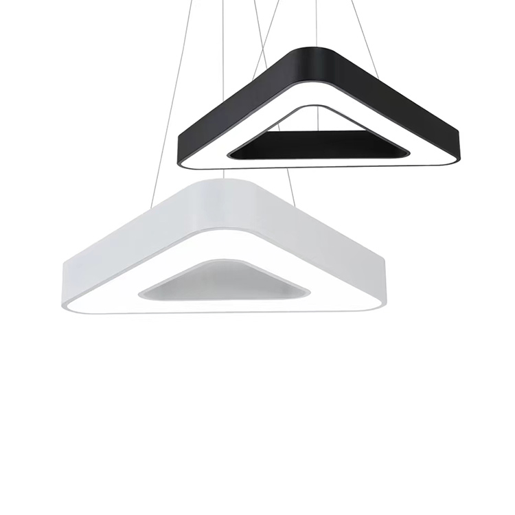 HITECDAD Led holle driehoekige kroonluchter, modern eenvoudig kantoorplafondlamp creatieve persoonlijkheid restaurant slaapkamer hanglampen wit licht