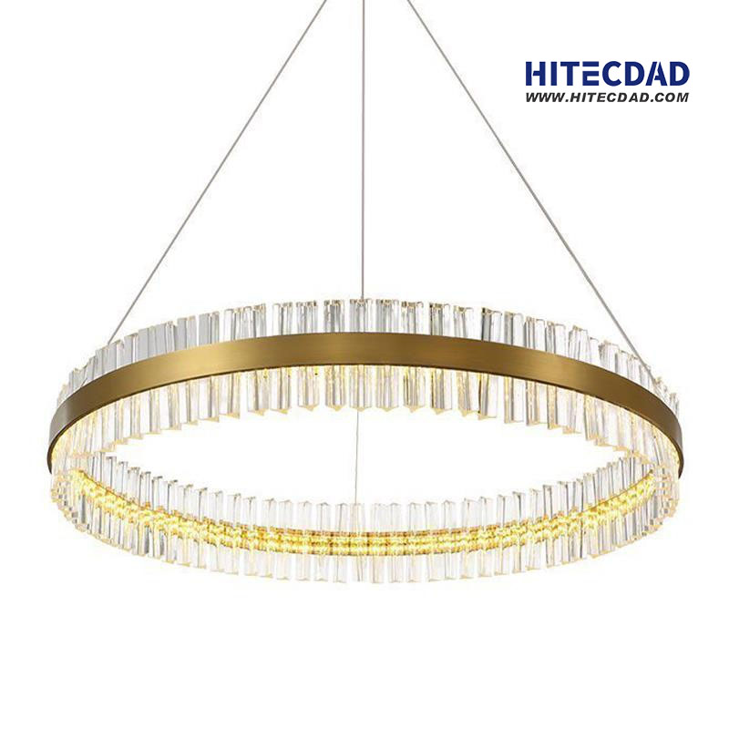 Post-modernong Nordic Simple LED Light Luxury Crystal Pendant Light