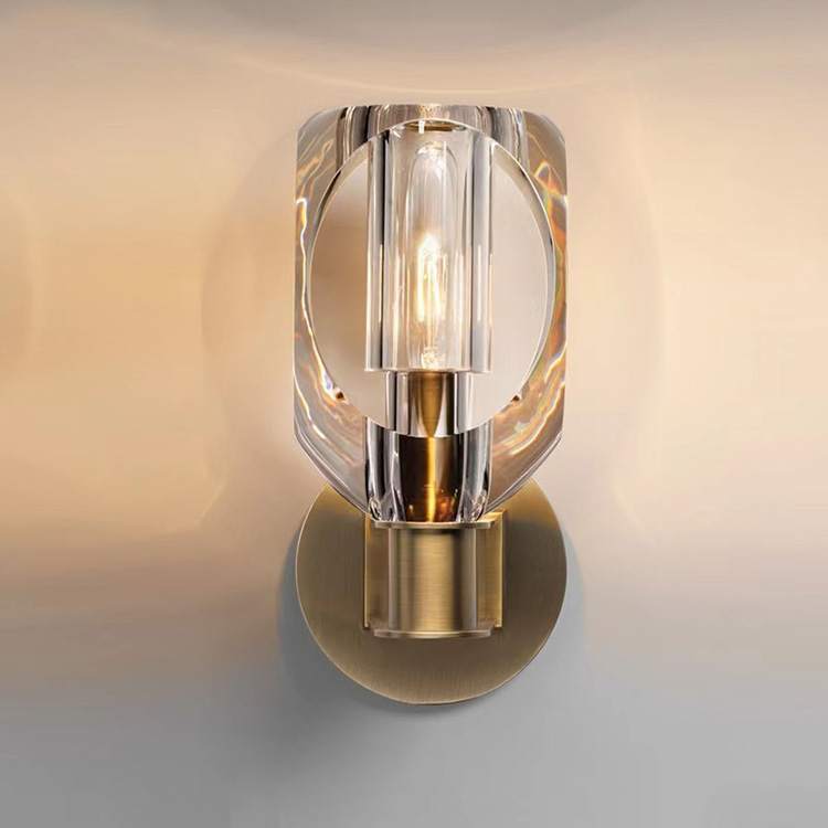 HITECDAD Modern American G9 Koppar Vägglampa Kreativ Säkerhet Sminkspegel Vägglampa för Loft Bar Hem Kök Enkelhet Inomhus Glas Lantern Sconce