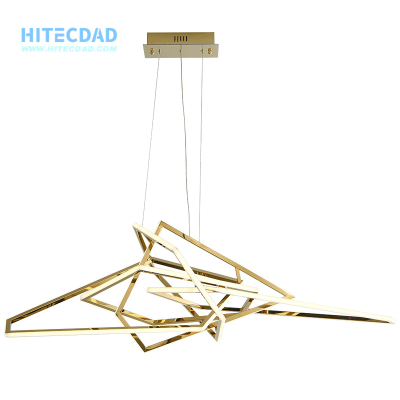 વિલા હાઇ-એન્ડ લિવિંગ રૂમ ભૌમિતિક સર્જનાત્મક ઝુમ્મર