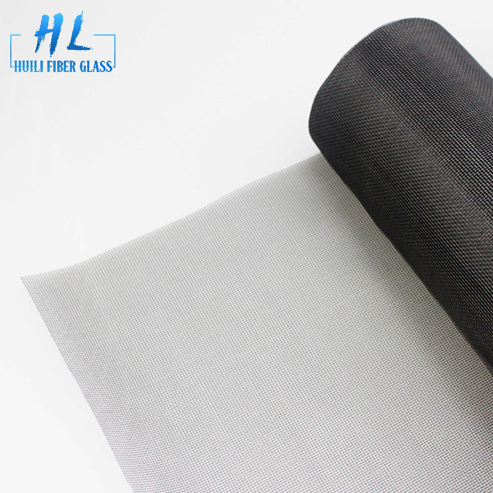 OEM Customized Steel Wire Reinforced Fiberglass Cloth - 1.22m x 30.5m black color glass fibre mosquito screen for window – Huili fiberglass
