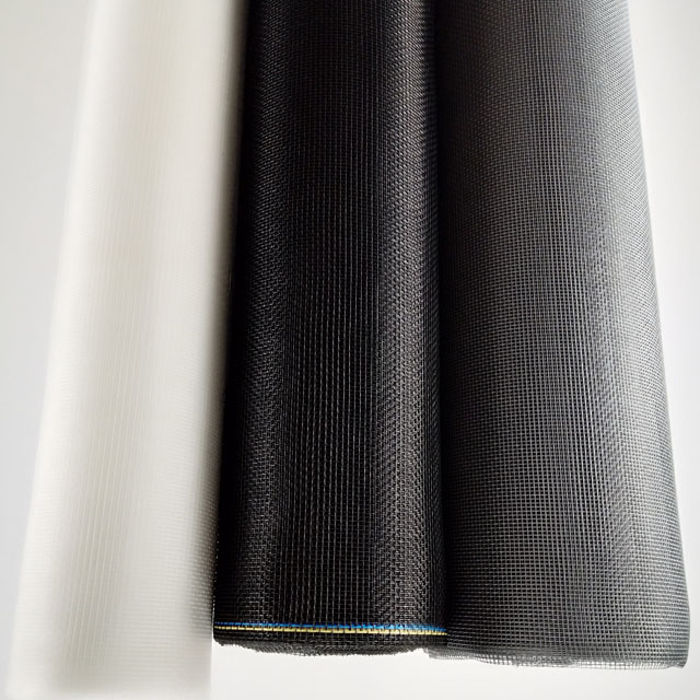 Grey black flexible pvc coated woven fiberglass insect mesh screen