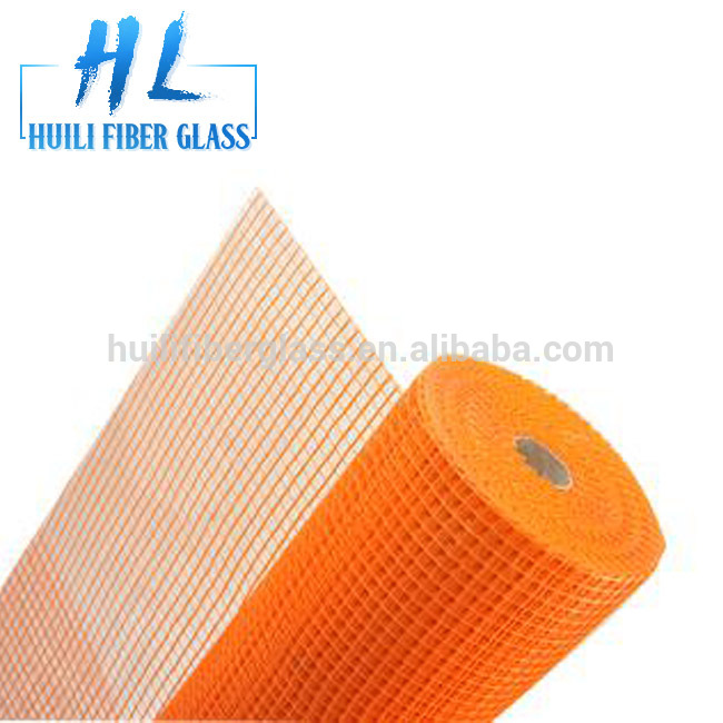 fiber concrete mesh, reinforced fiberglass mesh 1x50m 160gsm 5x5mesh orange color