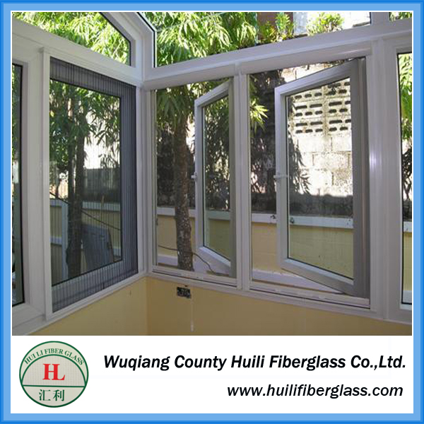 glass fiber stealth window screening Retractable Pleated Insect Screen