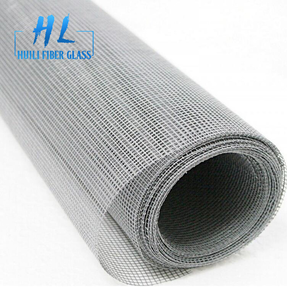 Chinese wholesale High Strength Fiberglass Mesh Tape - grey color pvc coated fiberglass window screen – Huili fiberglass