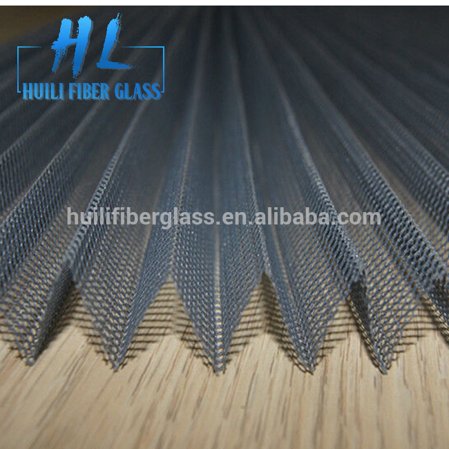 Polyester Pleated insect protection window screen with fiberglass pleated netting