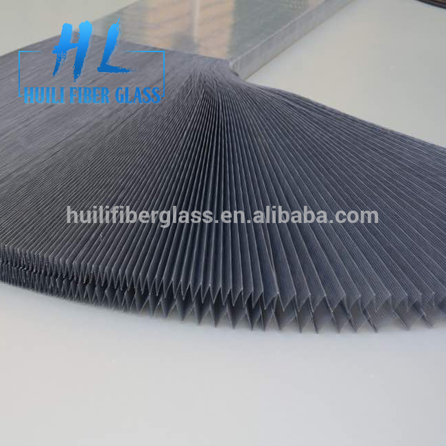 Online Exporter Fiberglass Cloth Fabric - Polyester/pp material retractable polyester pleated mesh for insect door – Huili fiberglass