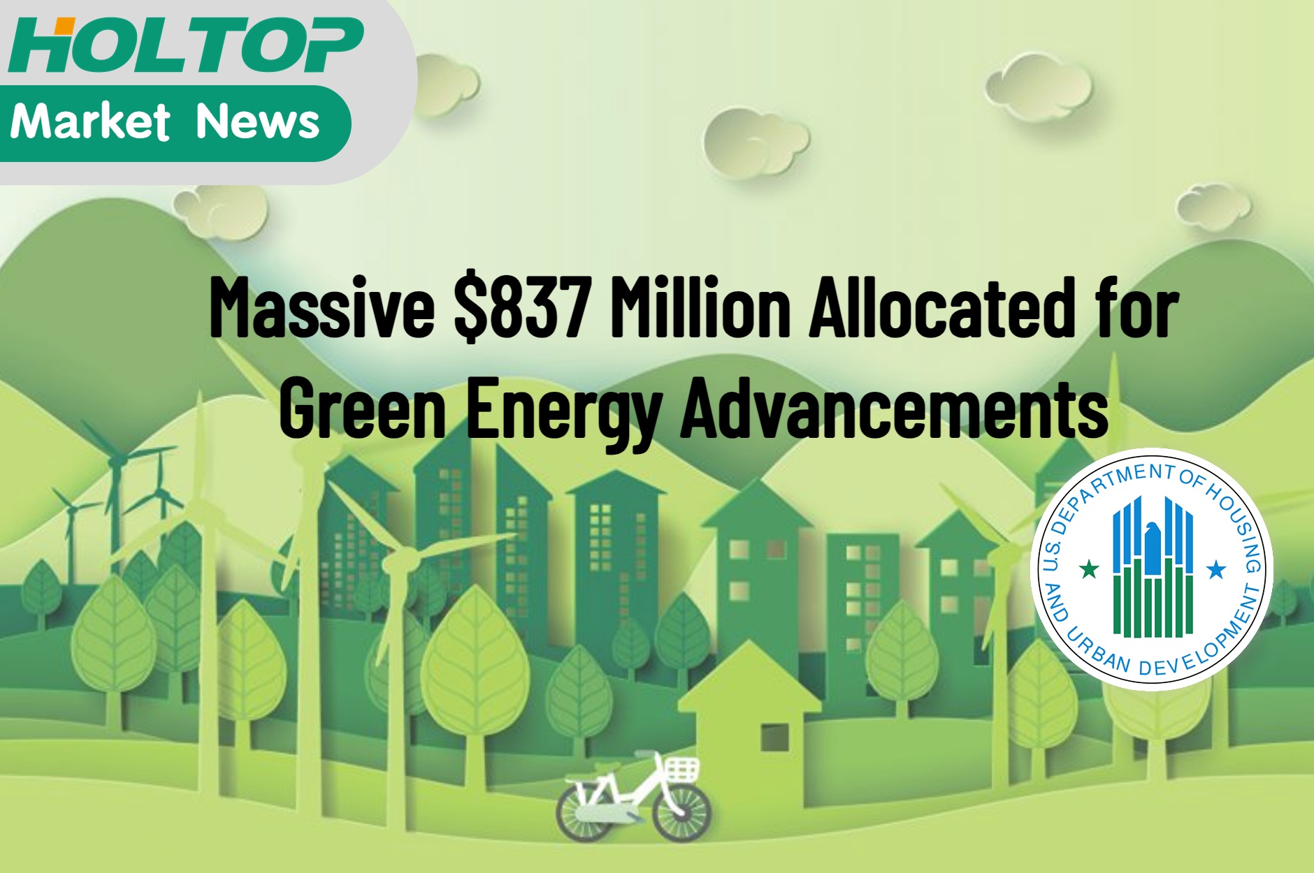 Огромные 837 миллионов долларов выделены на развитие зеленой энергии