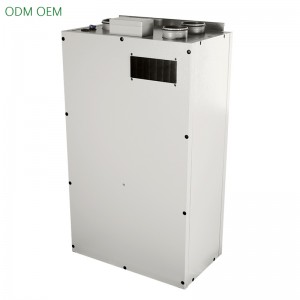Deshumidificador de aire fresco de tipo montado en la pared con recuperación de calor de placa de flujo cruzado