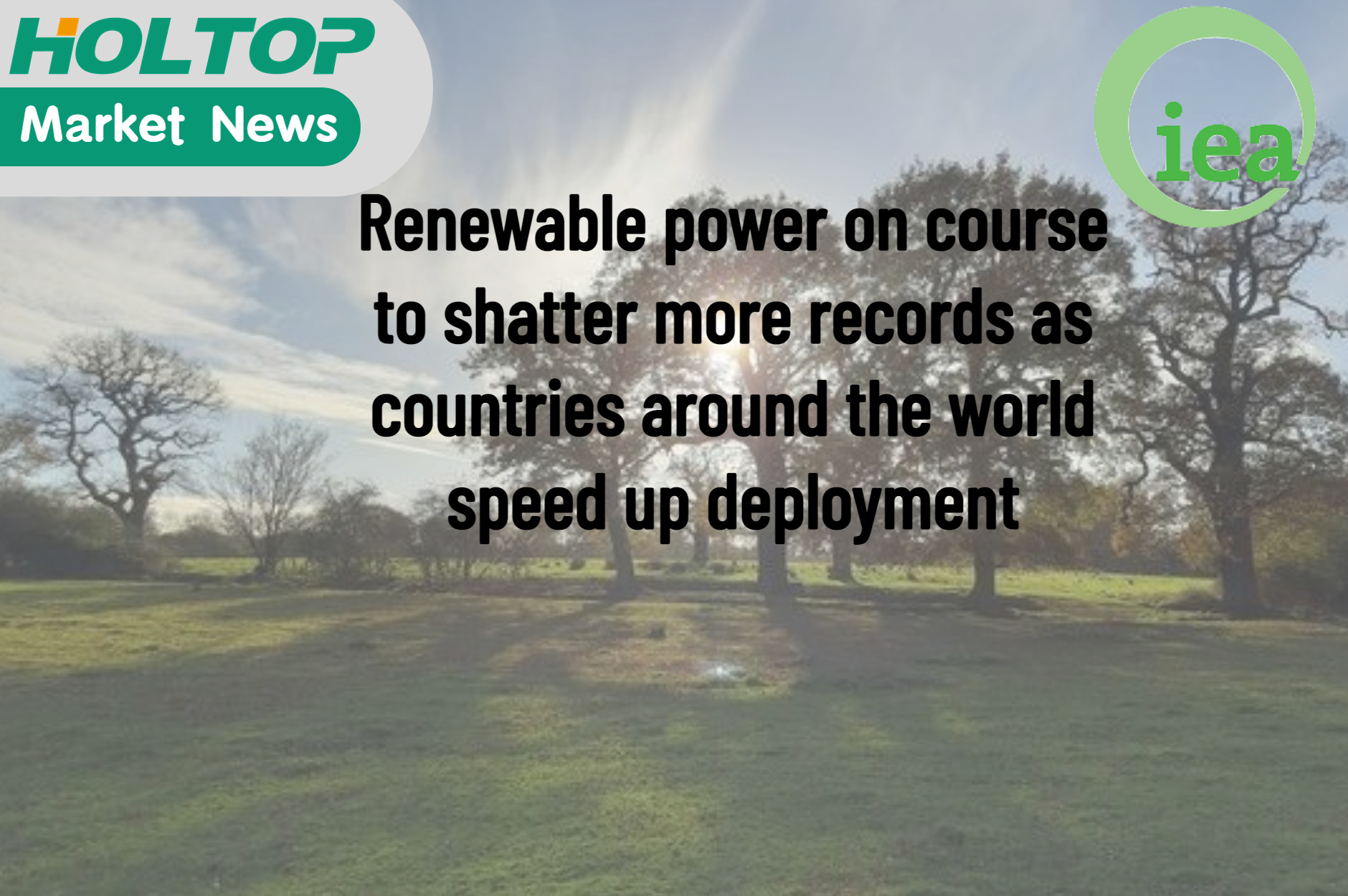 Возобновляемая энергия побьет больше рекордов