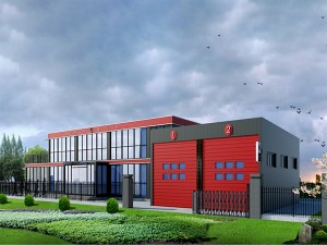 HOMAGIC Prefabricated house Flat Pack Container for Fire Service Station Fast Install 0303