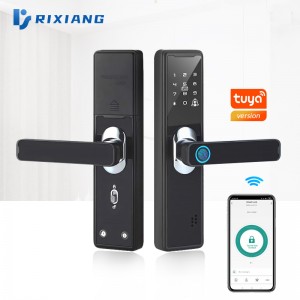 Tuya App fingerprint smart Door Lock rfid keyless gate hotel glass mortise motlakase WIFI Remote Home Electronic Digital Fingerprint Door Lock with Tuya App