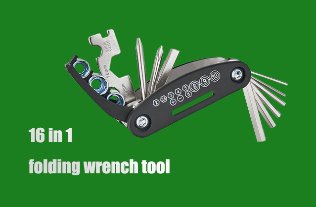 16 in 1 folding wrench tool