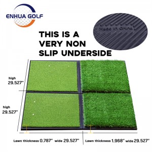 Super large super durable non slip free combination stitching Golf Hitting Mat golf Pratice mat 5FT*5FT