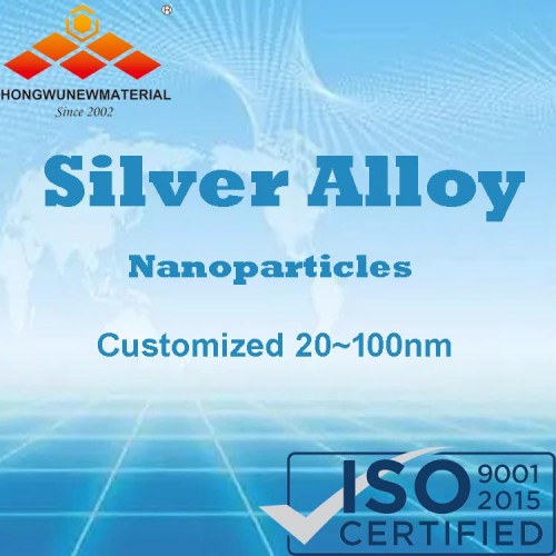 Nanopartikel Aloi Perak Tersuai 20-100nm (AgCu AgPt AgSn dll.)