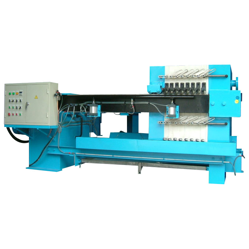 Fast opening filter press with vibration device