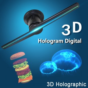 Kipas Pengiklanan Luaran Mesin Hologram Profesional 3D Holografik Diterajui