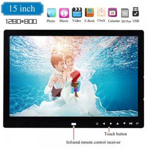 Giá cạnh tranh cho Trung Quốc Giá đặc biệt Màn hình quảng cáo LCD 15,6 inch Treo tường Phương tiện kỹ thuật số Khung ảnh nhựa Play