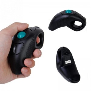 2.4G Wireless Air Mouse လက်ကိုင် Trackball Mouse USB Port Thumb Controlled Handheld Trackball Mouse