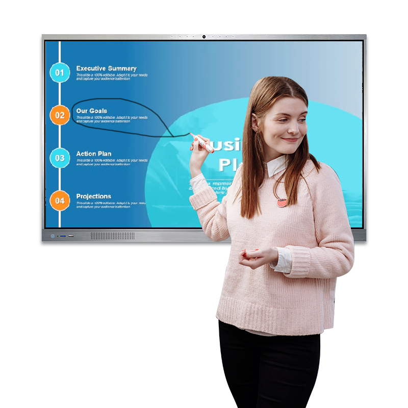 65 75 85 98-calowy ekran dotykowy panel Wi-Fi Edukacja Szkolenia tablica konferencyjna projekcja Głośnik telewizyjny Wyświetlacz reklamowy Interaktywna inteligentna tablica Obraz wyróżniony