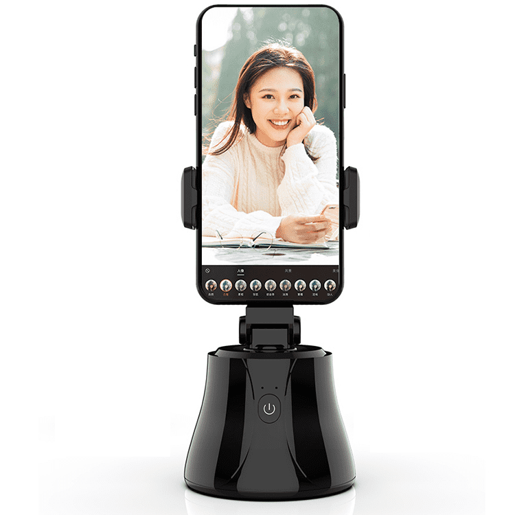 Rotire automată 360 față de urmărire a obiectelor selfie stick AI pentru fotografiere inteligentă Suport pentru telefon mobil Imagine prezentată