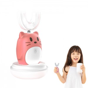 Elektrisk tandborste för barn U-formad Lazy Sonic-tandborste med laddningssterilisering och antibakteriell smart tandborste 2-12