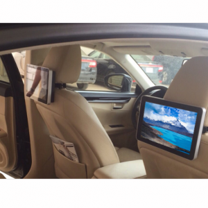 Headrest Mobil Taksi 10.1 Android 4G PCAP Layar Sentuh LED Advertising Player