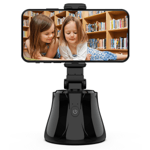 Rotasi 360 otomatis, pelacakan objek wajah, tongkat selfie, kamera pemotretan pintar AI, dudukan ponsel