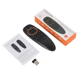 2.4G Wireless Smart TV שלט רחוק Gyroscope Gyro Google Voice Control IR Learning G10 Air Mouse