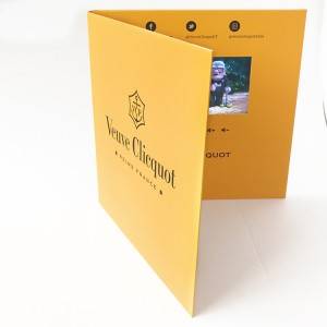 Promoció regal de luxe Pantalla LCD de 4,3 polzades Vídeo de memòria gran personalitzada Fullet de vídeo de targeta de visita per al dia d'agraïment