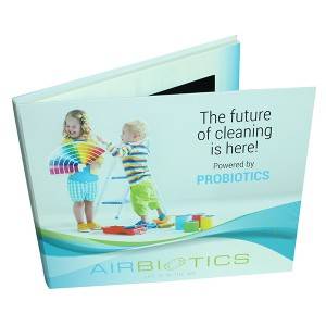 Airbiotics A5-Hardcover-Digitalbuch/LCD-Booklet/Videokatalog mit 7-Zoll-Bildschirm