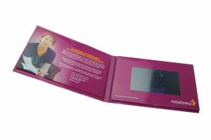 Astrazeneca 7inch hardcover ٹچ اسکرین ویڈیو بزنس بروشر بزنس کارڈ جیب کے ساتھ