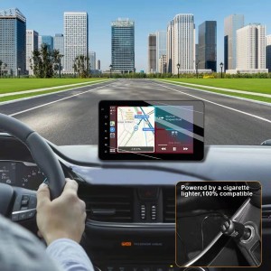 Nešiojami Apple Carplay belaidiai 7 colių automobiliniai monitoriai LCD ekranas Mirror Link daugialypės terpės vaizdo grotuvai