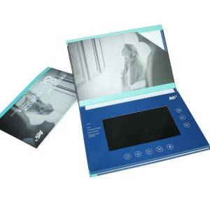 Fullet de components LCD Ús d'un llibre de vídeo Fullet de vídeo de 10 polzades per a publicitat / salutació / casament / presentació
