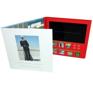Luxusný marketingový darček Sotheby's Real Easte, trojnásobne skladaný, 10-palcová video brožúra v pevnej väzbe