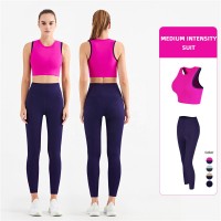 Squat Proof Yoga Pants Sets Women Tank Top
