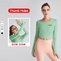 New Slim Fit Long Sleeve t Shirt With Thumb Hole