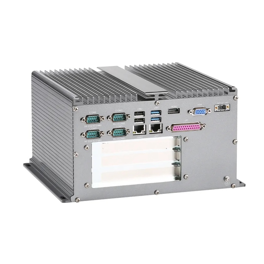 低消費電力ファンレス PC – i5-7267U/2GLAN/6USB/6COM/3PCI
