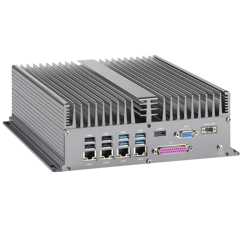 高性能ファンレスボックス PC – Core i7-6700HQ/4GLAN/10USB/6COM